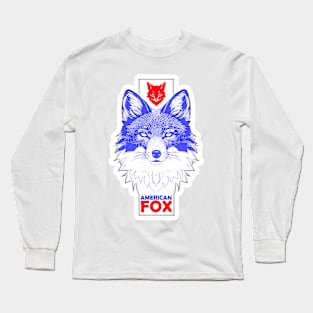 American fox graphic tshirt design by ironpalette Long Sleeve T-Shirt